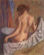 Edgar Degas, After the Bath,woman witl a towel